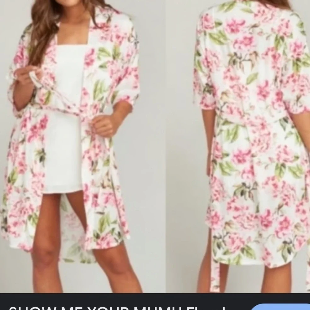 Show Me Your MUMU Intimates Brie Rose Robe One Size